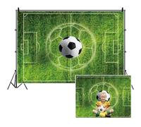 SDOTPMT 6x4ft Football Green Grass Field Polyester Backdrop Sports Game Party Sports Birthday Party Photography Background Football Court Sports Stadium Boys Children Adult Photo Studio Props