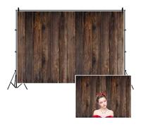 SDOTPMT 6x4ft Retro Brown Plank Polyester Backdrop Rustic Wooden Barn Door Photography Background Countryside Vintage Backgrounds for Kids Birthday Party Decor Adults Portrait Photo Booth Props