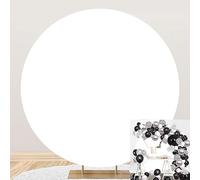 SDOTPMT Diameter 6.5ft Pure White Round Cover, Abstract Solid Color Circle Backdrop, Minimalist art Portrait Photo Photography, Baby Bridal Shower, Wedding, Birthday Party Background, Studio Props