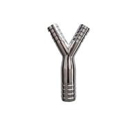 SDQGDHVW 16 19 25 32 38 45 51mm Hose Barb Reducer Tail Y Shape Tee 3 Ways 304 Stainless Steel Pipe Fitting Connector(63-51-51mm)