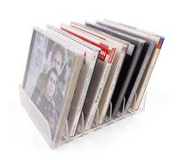 sdroceRyaM 1 PC Clear Acrylic CD Holder, DVD/CD Display Rack & CD Storage Box Holds up to 14 Standard CD Cases for Media Shelf Storage and Organization