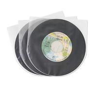 sdroceRyaM 50PCS 10 Inches Vinyl Record Inner Sleeves Anti Static Plastic Round Bottom Protective Sleeves for 78 RPM SP Vinyl Record, Translucent