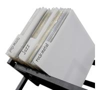 sdroceRyaM 7 Inches Vinyl Record Dividers 30pcs Hard PP Material Category Tab Double-Side Plastic Record Guides for EP, Album Crate, Bookshelf Organizer,White