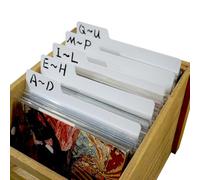 sdroceRyaM 7 Inches Vinyl Record Dividers Hard PP Material Category Tab Double-Side Plastic Record Guides for EP, Album Crate, Bookshelf Organizer,White, 5pcs