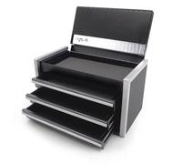 sdroceRyaM Mini Tool Box Metal Tool Chest with 3 Drawer and 1 Top Storage Portable Toolbox Storage for Daily Use 215x115x120mm, BLACK