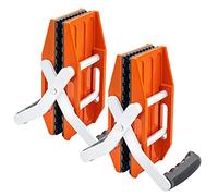 SDRTOP 2 Pack Double Handed Stone Carrying Clamps Granite Panel Carriers Lifting Tools 660lbs Transporting Heavy Duty Carry Clamp for Glass Quartz Slabs Marble with Rubber-Lined (0-2.36in
