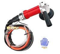 SDRTOP Air Wet Stone Polishers 4 Inch Pneumatic Water Grinders Air Powered Wet Sander with Rear Exhaust 5500 Rpm for Granite Marble Concrete Polishing