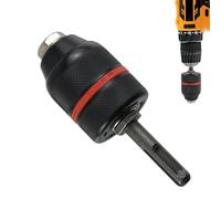 Sds Chuck Adapter for Drill, Keyless Chuck Drill Adapter, Self-Locking Drill Attachment, Fast Change Sds Adapter, 1.5-13mm Keyless Chuck, Drill Tool Attachment Adapter 4.57x1.69 Inches for Woodworking