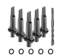 SDS Drill Bit With Rock Splitting Wedges For Hard Stone Marble Granite Breaking In Construction Landscaping And Artistic Shaping Tasks(18mm Drill Bit Set)