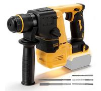 SDS Drill Cordless Compatible with DeWalt 20V Max Battery, 800W Brushless SDS Hammer Drill with 5 Drill Bits, 1700RPM 4470BPM Rotary Hammer for Concrete Masonry Wood (Batteries & Charger NOT Included)