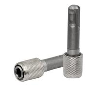 SDS Plus Adapter, 6.35 mm Hexagonal SDS Bit Holder Adapter, Drill Chuck Holder, Keyless Chuck for Impact Drills, Hammer Drills, Earth Drills, Industrial Applications, Drill Machine, Pack of 2