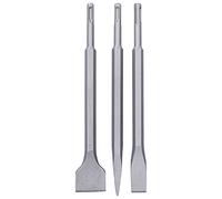 SDS Plus Bits, 3Pcs Carbon Steel Scaling Flat Point Rotating Hammer Drill Bits Concrete Drill Bit Hammer Drill Bits Masonry Concrete Drill Bit Set for Tile Masonry Concrete (SDS