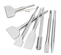 SDS-Plus Chisel Set,7PCS Masonry Concrete Drill Bit Set,Tile Grooving Scraping Flat Point Scaling Chisels 40Cr Steel Rotary Hammer Drill Tool Kit SDS Plus Bits for Home Improvement