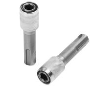 SDS Plus Drill Chuck Adapter 1/4 Inch Hex Socket Drill Holder Converter Chuck Adapter SDS Socket Adaptor Quick Change Conversion Tool for Power Drills Driver Drill Bit Hammer Drills 2PCS