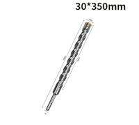 SDS Plus Hammer Drill Bit 350 Mm with Carbide Tip for Concrete Brick Masonry Granite Reinforced Concrete Cross Centering Tip Double Helix Grooves Tempered Steel 30 Mm Diameter