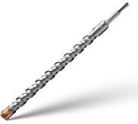 SDS Plus Hammer Drill Bits 25mm x 350mm Cross Drill Bits 4 Cutter Carbide Head Hammer Bit Tungsten Carbide Tip Rotary Impact Masonry Bit for Masonry, Stone, Concrete, Brick, Tiles