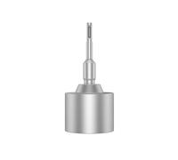 SDS-Plus Round Shank T Post Ground Rod Driver Heavy Duty Hammer Drill Bit Driver Tool for Installing Grounding Rods(65mm / 2.56in)