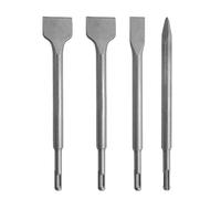 SDS Plus Shank Chisel, Hammer Drill Bits Flat Spade/Point Chisel for Breaking Tile/Concrete/Masonry (4 Pieces)