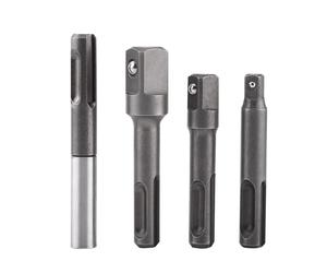 SDS Plus Shank to 1/4" Hex Socket Adaptor + 1/4" 3/8" 1/2" Squares Drill Bit Ho