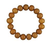 sdSDGrw bead bracelet, Natural Weathered Bodhi Root Single Circle Bracelet Beautifull Pattern Beaded for Men Women