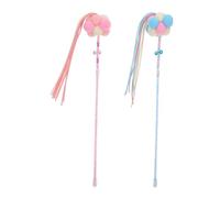 sdSDGrw cat toys, 2pcs Interactive Rods for Active Kittens Encourages Exercise and Healthy Playtime(Blue)