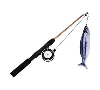 sdSDGrw cat toys, Interactive Cat Plaything Catnip Stick Toy Fish Extendable Teaser Wand(White)