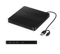 SDSKZOZP 2in1 USB3.0 TypeC Slim External DVD VCD CD Writer Drive Burner Reader Player Optical Drives For Laptop PC Portatil