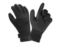 SDSKZOZP Diving Gloves Surfing Wetsuit Camo 3mm 5mm Neoprene Thermal Anti Slip Flexible For Spearfishing Swimming Rafting Kayaking(Black-3mm,S)