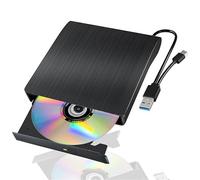 SDSKZOZP External CD/DVD Drive USB3.0 Type-C Portable Optical Drives for Laptop CD DVD Burner Reader Writer For Windows Linux OS(Black)