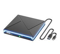 SDSKZOZP RGB DVD Player for Laptop External CD/DVD Reader Writer ROM Drive USB C Portable Burner for Mac Windows 11/10/7/8