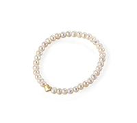 SDSLKAVHZ Natural freshwater pearl bracelet for women, simple elastic rope bead, 6-7mm meter shaped pearl