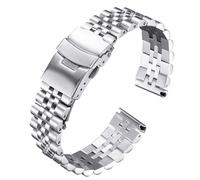 SDSLKAVHZ Stainless steel solid watch strap, suitable for 18-30mm watches, double safety folding buckle, interchangeable strap for men and women