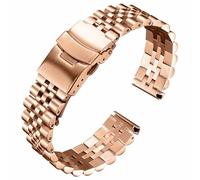 SDSLKAVHZ Stainless steel solid watch strap, suitable for 18-30mm watches, double safety folding buckle, interchangeable strap for men and women