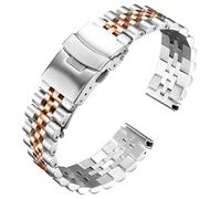 SDSLKAVHZ Stainless steel solid watch strap, suitable for 18-30mm watches, double safety folding buckle, interchangeable strap for men and women