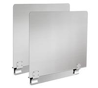 SDSNTE Stainless Steel Commercial Deep Fryer Splash Guard 20-1/2" W X 18" H Side Splash Universal fit clips stop oil from splattering, pack of 2