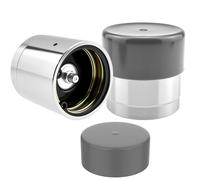 SDTC Tech 1.98 Inch Trailer Wheel Bearing Protectors, 1 Pair Chrome Plated Axle Bearing Protector Kit with Rubber Dust Caps for Boat Trailer Wheels