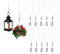 SDTC Tech 10 Pack Hanging Straps with Carabiner Hook 10 Inch Hanging Chain Cable Rope for Bird Feeders, Tree, Plant Extenders, Lanterns, Yard Decorations