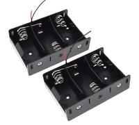 SDTC Tech 2-Pack 3 Slot D Cell Battery Holder 4.5V D Size Battery Case Box with Wire Leads