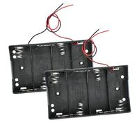 SDTC Tech 2-Pack 4X C Cell Battery Holder 6V C Size Battery Case Box with Wire Leads