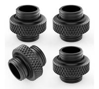 SDTC Tech 4-Pack G1/4" 5mm Male to Male Connector with Sealed O-Ring for PC Water Cooling Systems Extender Fitting