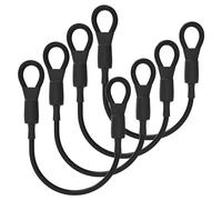 SDTC Tech 4-Pack Heavy Duty Loop End Cable Braided Stainless Steel PVC Coated Safety Wire Rope for Outdoor Travel Home Hanging Transport, 5mm Thickness 12 Inch Length 200lb Tensile Force