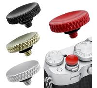 SDTC Tech 4 Pcs Fuji Shutter Release Button Accessories, Copper Camera Soft Shutter Button Fits for Fuji X-T3 X100 X100S X-T10 X-T20 X-T30 Xpro1, 4 Color (Red/Black/Silver/Golden)