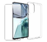 SDTEK Case Compatible with Motorola Moto G62 5G, Full Body Front and Back 360 Protection Clear Gel Phone Cover with Tempered Glass Screen Protector