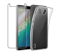 SDTEK Case Compatible with Nokia C01 Plus, Full Body Front and Back 360 Protection Clear Gel Phone Cover with Tempered Glass Screen Protector