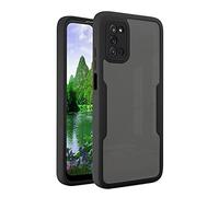SDTEK Case Compatible with Samsung Galaxy A03s, Full Body Case with Integrated Screen Protector Front and Back Protection 360 Phone Cover (Black)