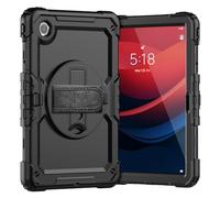 SDTEK Case for Lenovo Tab K11 / M11 with Carrying Strap/Hand Strap - Strong Rugged Tablet Cover Kickstand (Black)