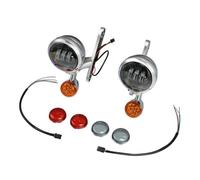 sDtESNB LED Spotlight Auxiliary Fog Light Mounting Bracket Compatible With Electra Street FLHX Road King Motorcycles 1997 To 2013 Model Years Turn Housing Replacement Accessory(B color)