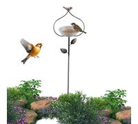 Sdtgrtht For Garden Birds | Garden Feeder with Stake - Bird Bath and Feeder on Stake, for Terrace, Patio, Yard, Lawn, Ground Path, Farm, Feed, Bathing