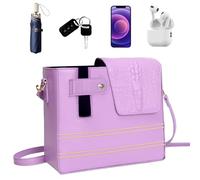 Sdtgrtht Handbag with Drink Holder Waterproof Shoulder Strap Shoulder Bag with Cup Holder Women Outdoor Fitness Hiking Travel Commuting Camping Cycling, purple, Siehe Beschreibung