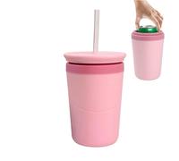 Sdtgrtht Ice Cylinder - with Lid & Straw Portable Mini Easy Release Silicone,Drinks Cocktails Ice Bucket | for Whiskey Bourbon Soda Party Home RV